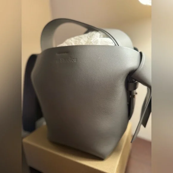 Acne Studios Musubi Mini Bag Shoulder Bag Grey - Picture 8 of 13